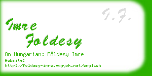 imre foldesy business card
